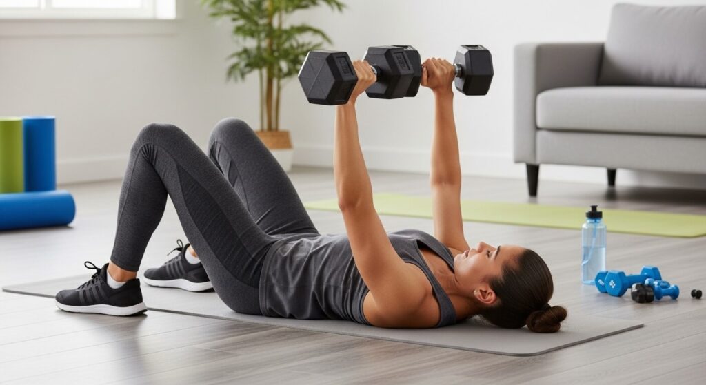 dumbbell chest workout without bench